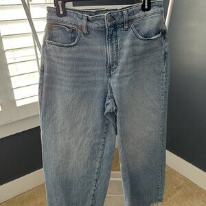 Madewell High Waist Wide Leg Cropped Jeans Fits like 8